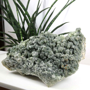 Prehnit 1A Kristall Stufe – aus Marokko 19x9cm - Exklusive Stücke für Sammler und Liebhaber Unikat Nr.42, grüner Prehnit Kristall