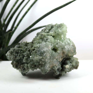 Prehnit 1A Kristall Stufe – aus Marokko 11x8cm - Exklusive Stücke für Sammler und Liebhaber Unikat Nr.43, grüner Prehnit-Kristall