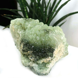 Prehnit 1A Kristall Stufe – aus Marokko 13x9cm - Exklusive Stücke für Sammler und Liebhaber Unikat Nr.46, grüne Prehnit-Kristallstufe.