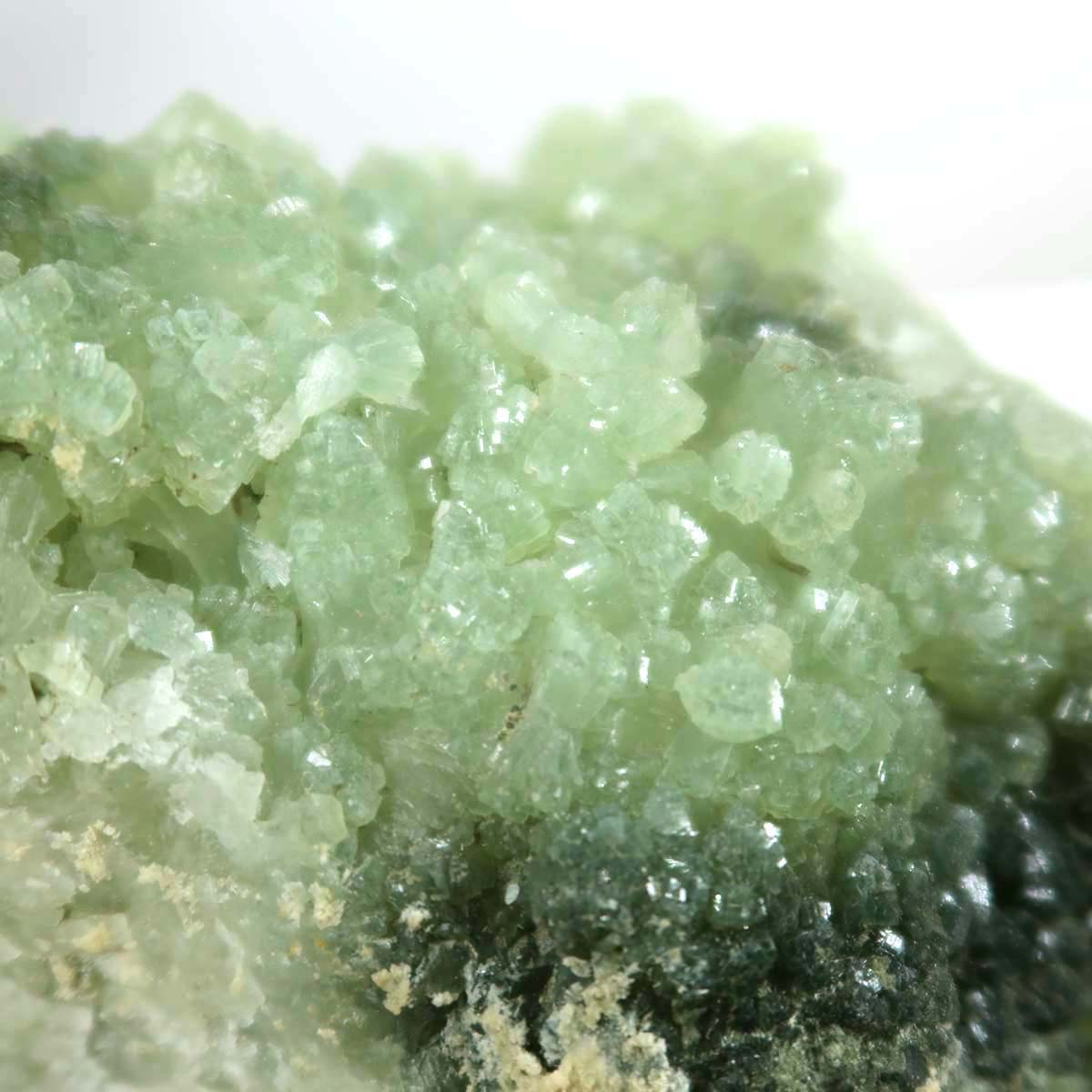 Prehnit 1A Kristall Stufe – aus Marokko 13x9cm - Exklusive Stücke für Sammler und Liebhaber Unikat Nr.46, grün, Steinheilkunde