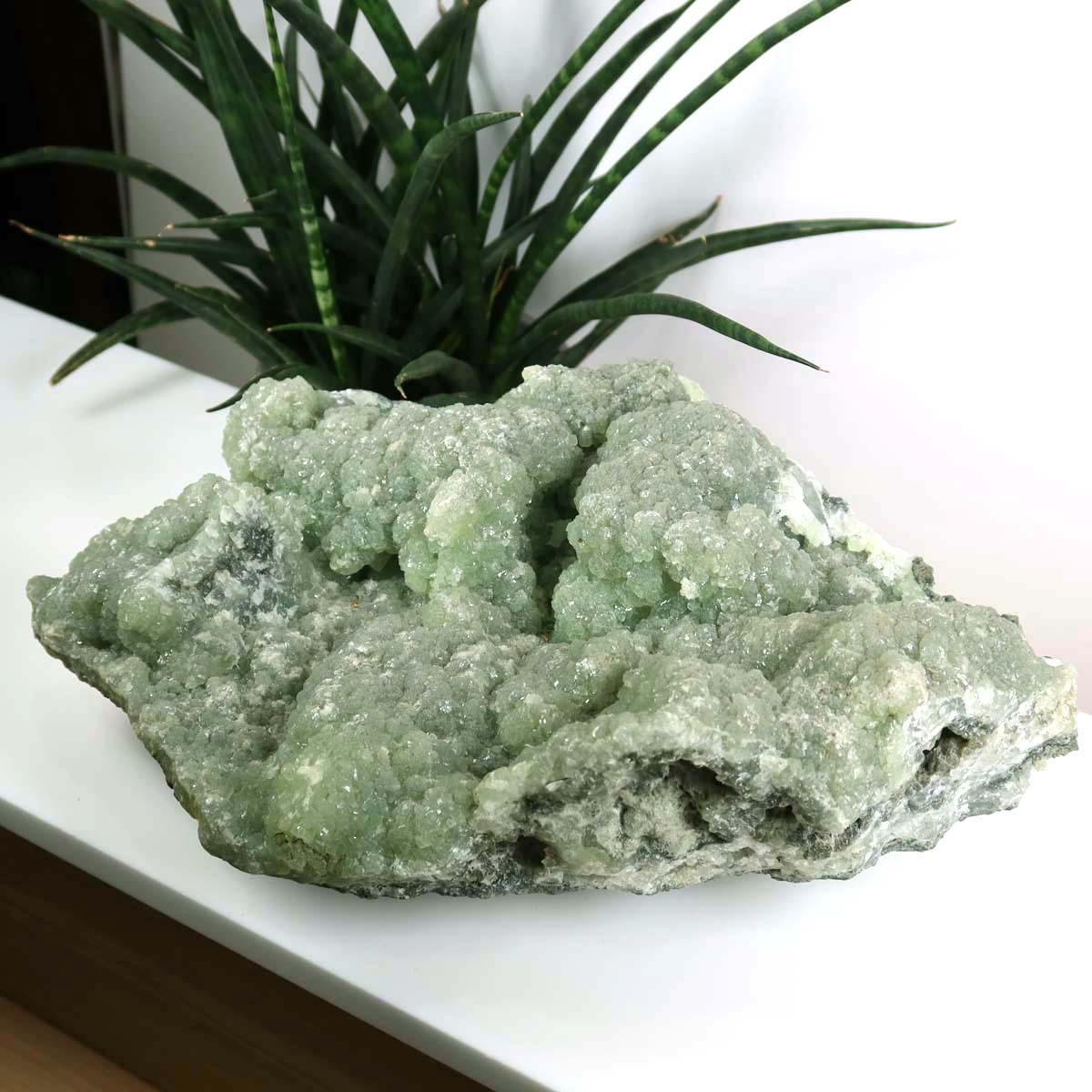 Prehnit 1A Kristall Stufe – aus Marokko 28x10cm - Exklusive Stücke für Sammler und Liebhaber Unikat Nr.47