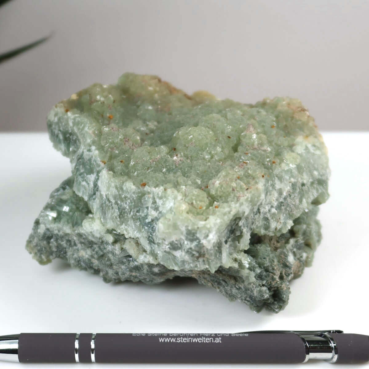 Prehnit grün roh Stufe