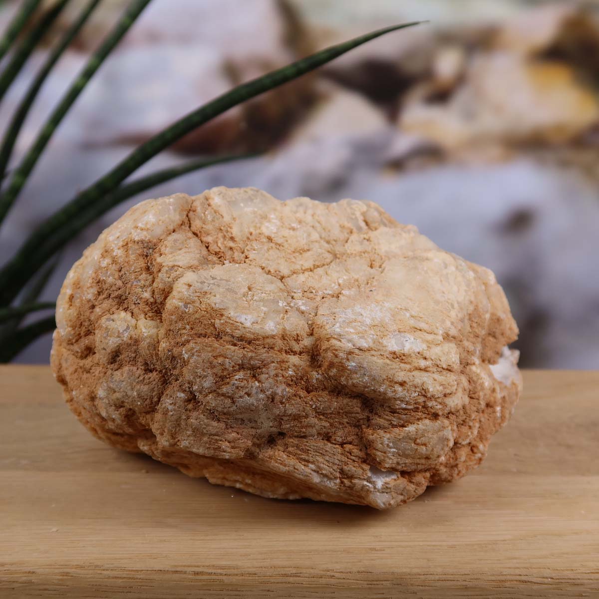 Quarz Geode geöffnet – Glücksgeode – Stabilität und Klarheit – 13x10x8cm - Unikat Nr. 39, Marokkanisches Naturprodukt.