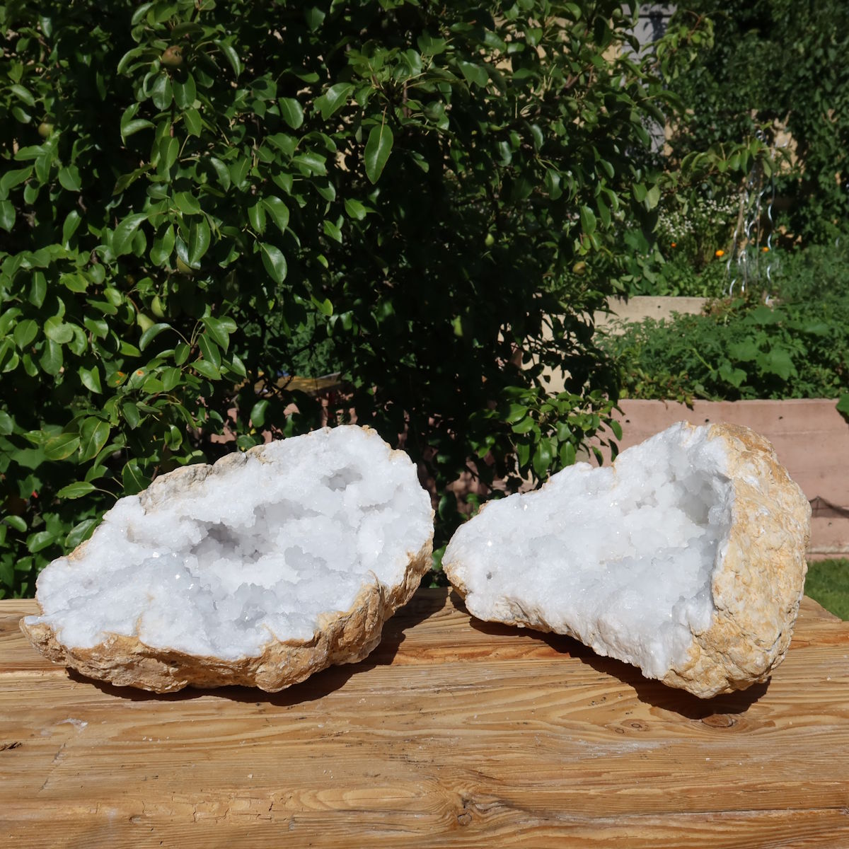 Quarz Geode geöffnet -XXL– Glücksgeode – Stabilität und Klarheit – 35x30x21cm - Unikat Nr. 6, Marokko, Naturprodukt, Dekorationsobjekt