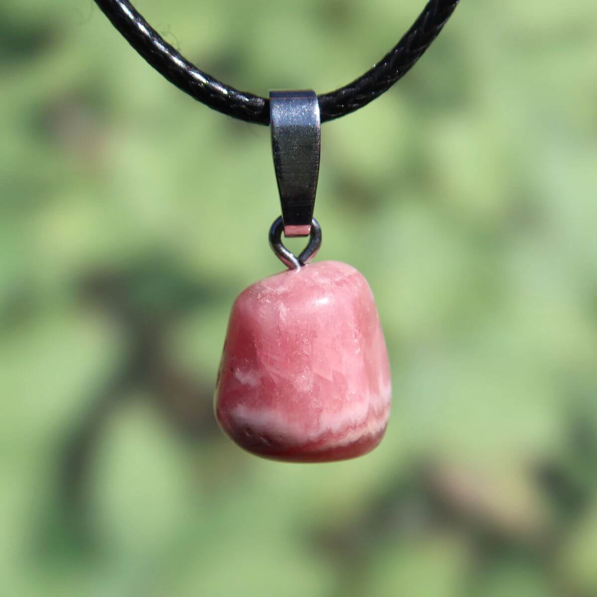 Rhodochrosit Anhänger 1A Qualität mit Silberöse aus Steinwelten, online kaufen in Graz und Wiener Neustadt