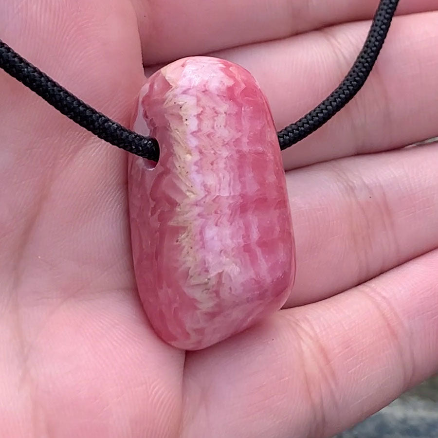 Gebohrt Rhodochrosit Kettenanhänger 