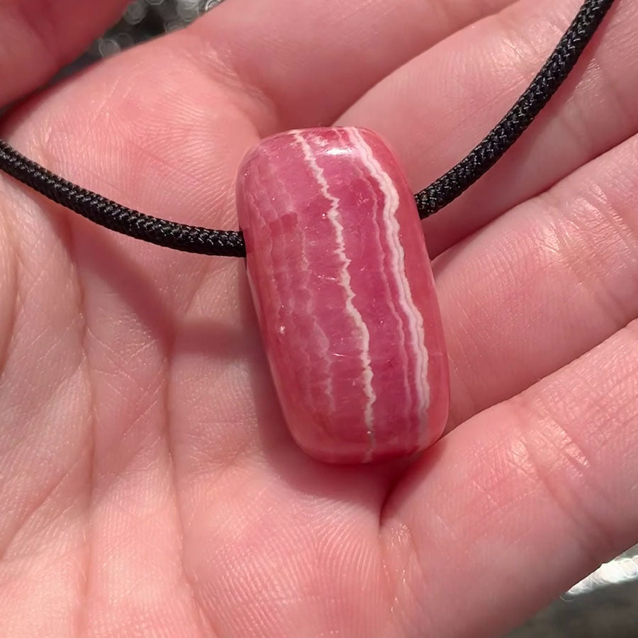 Rhodochrosit Anhänger gebohrt 