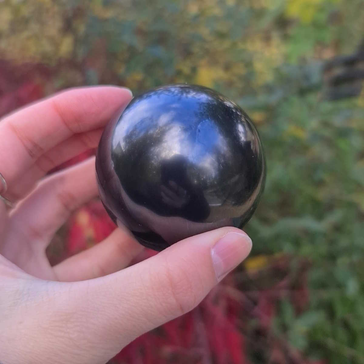 Geschliffene Schungit Kugel