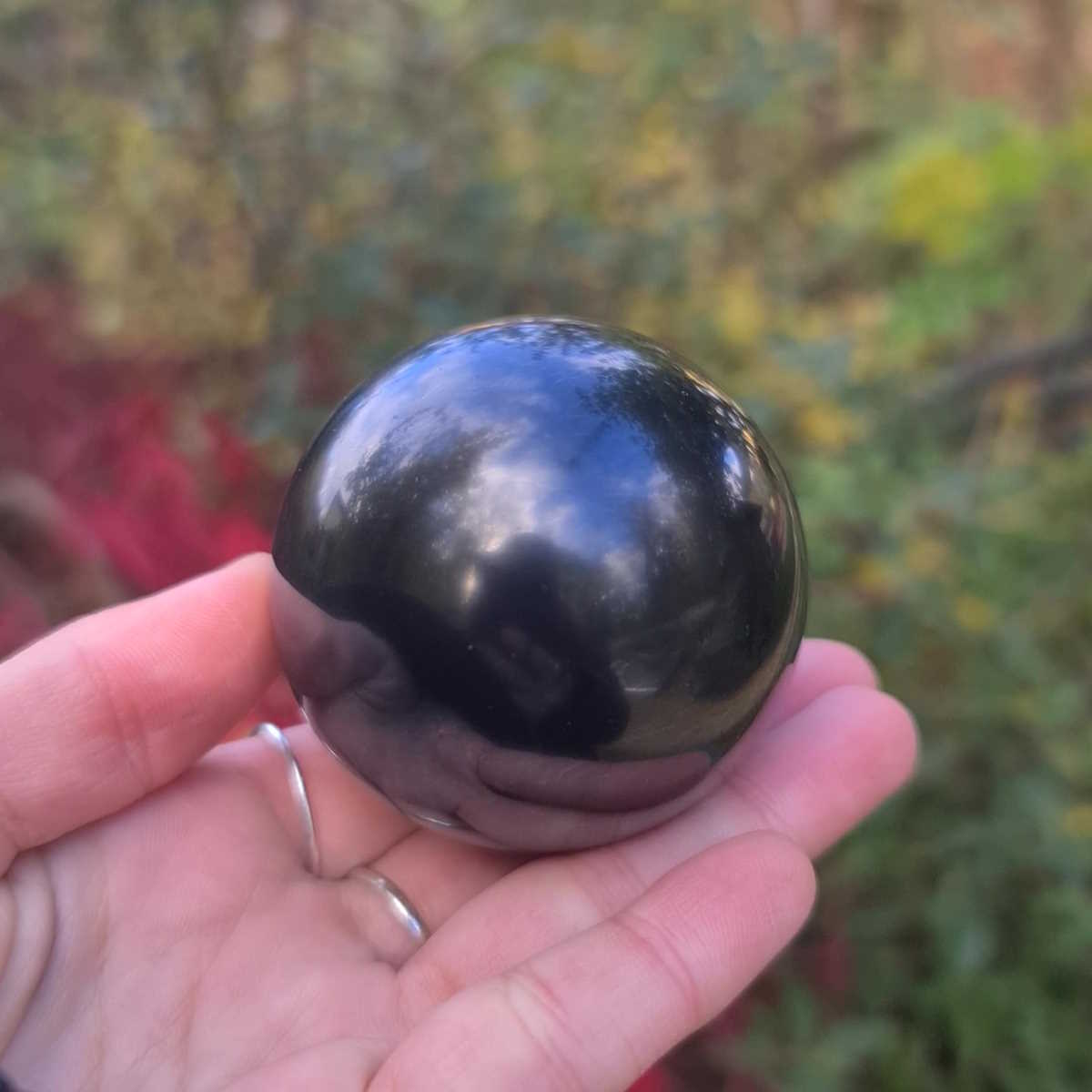 Geschliffene Schungit Kugel