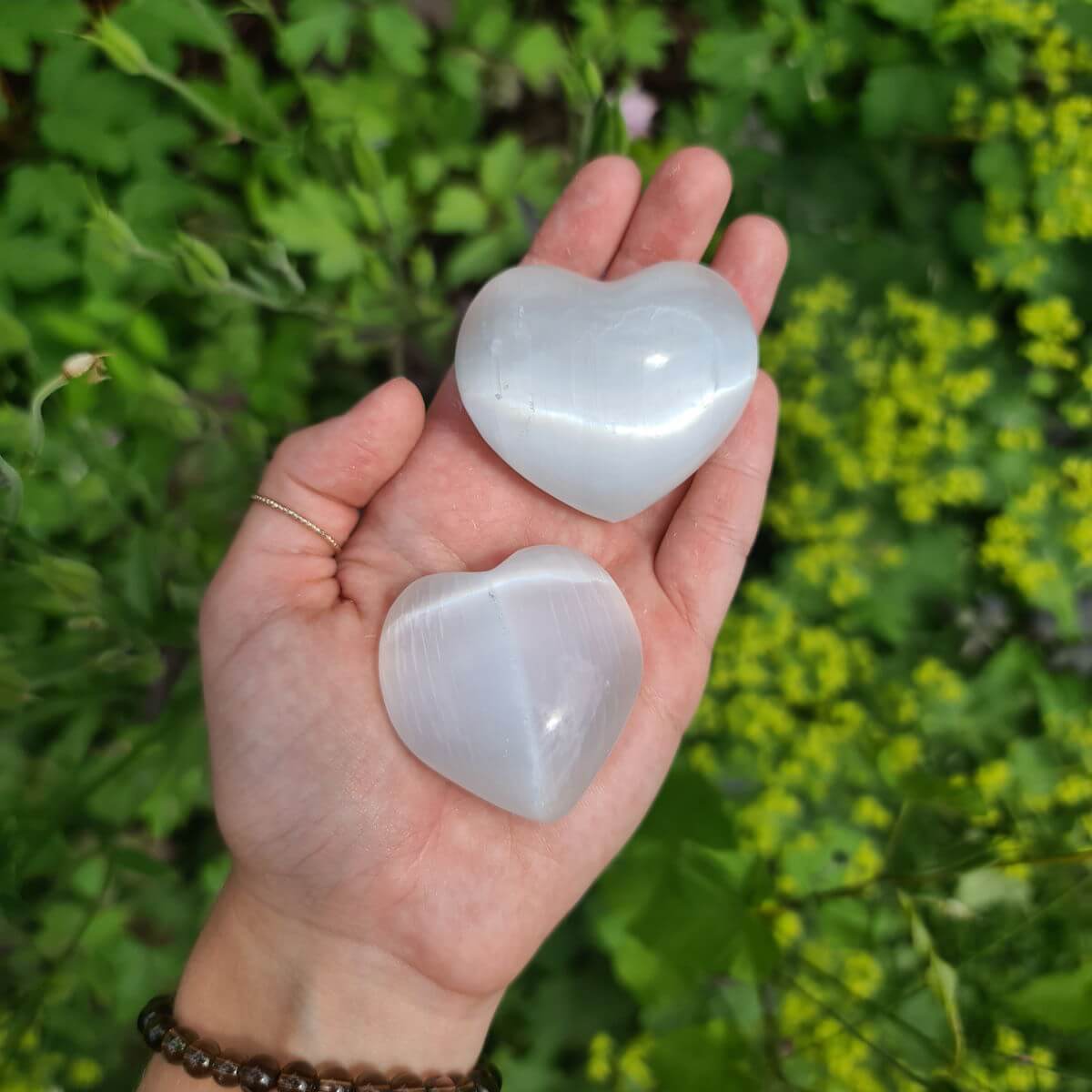 Selenit geschliffenes Herz von Steinwelten kaufen