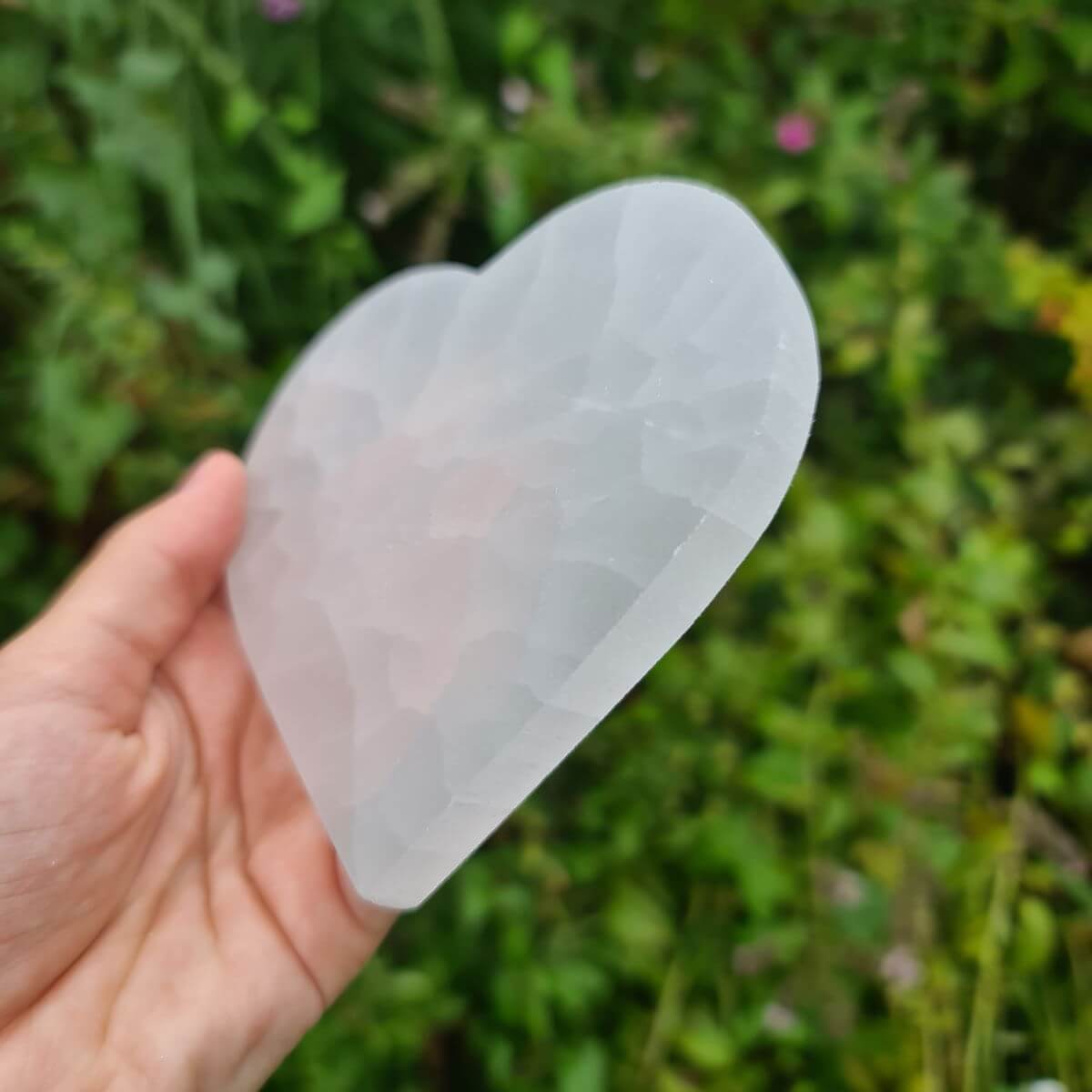 Selenit Herz von Steinwelten 