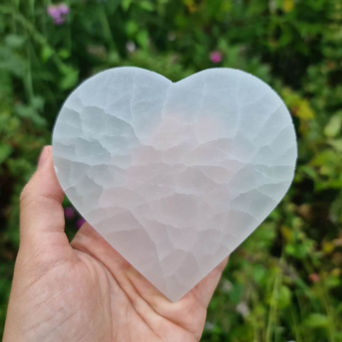 Selenit Herz von Steinwelten 