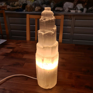 Große Selenit Lampe kaufen von Steinwelten in Graz