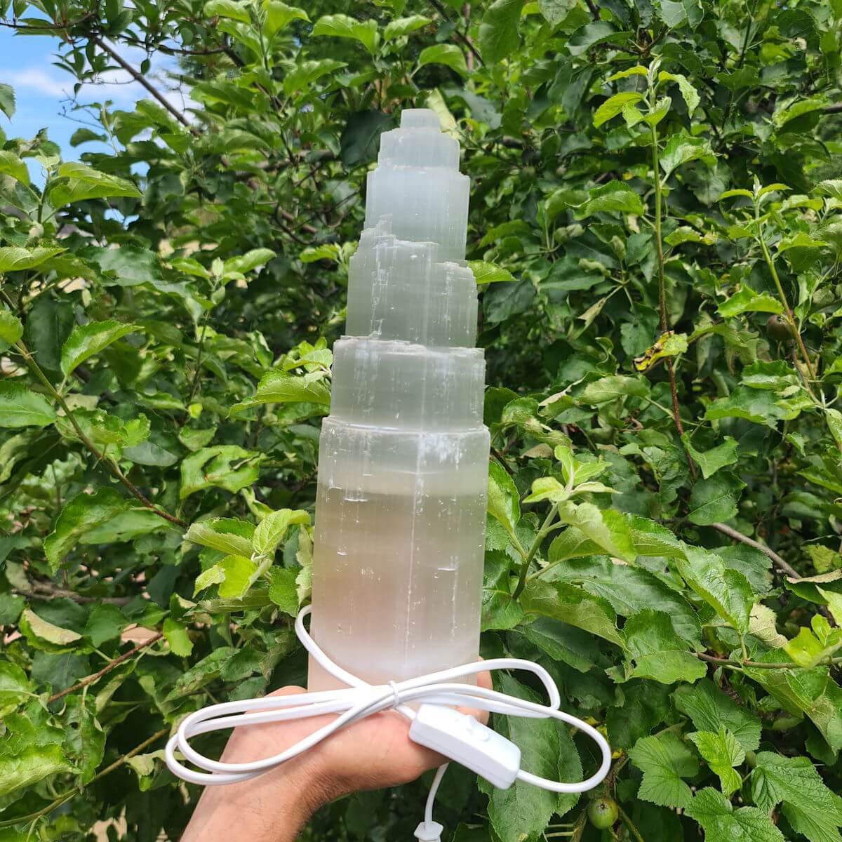 Große Selenit Lampe kaufen von Steinwelten in Graz