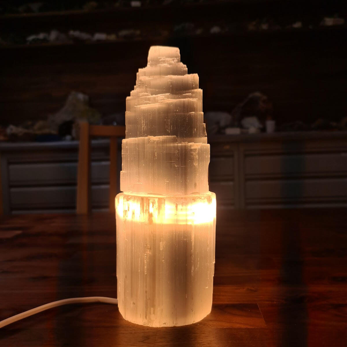 Selenit Turm zum Reinigen der Räume