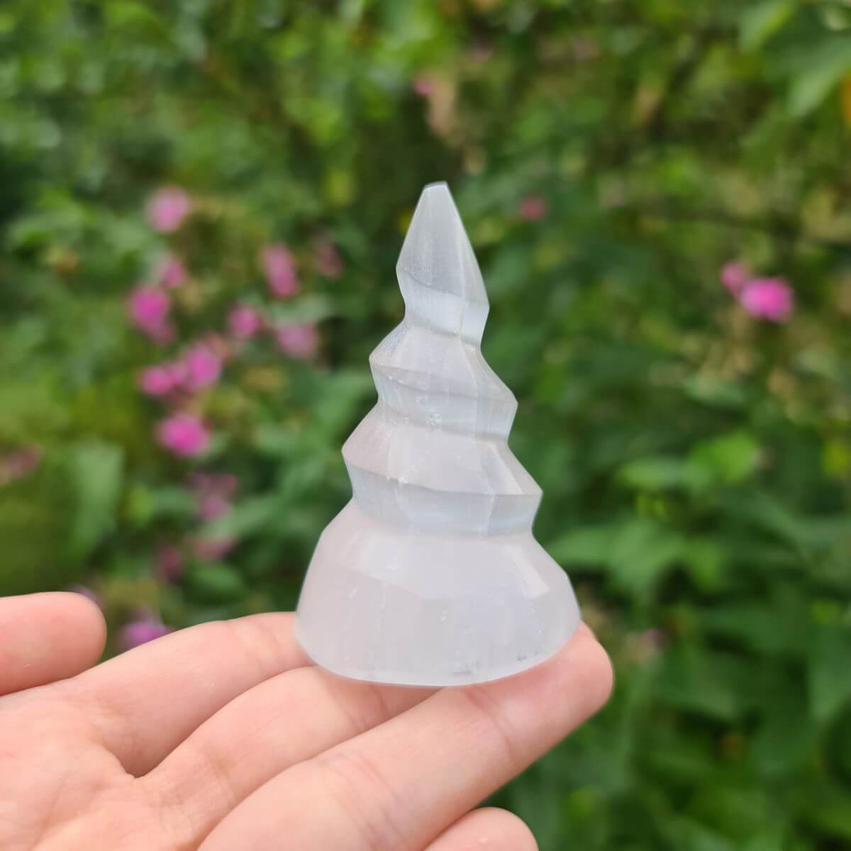 Selenit Spirale von Steinwelten 