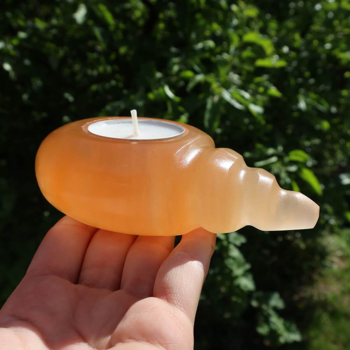 Selenit Teelicht Steinwelten 