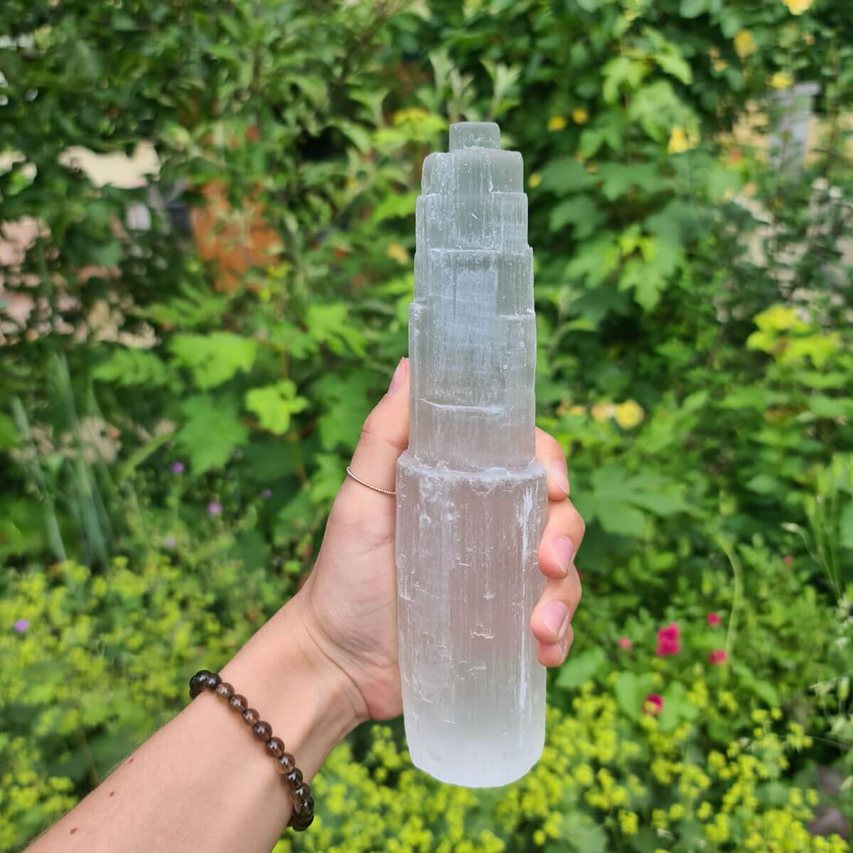 Roher Selenit Turm Steinwelten 