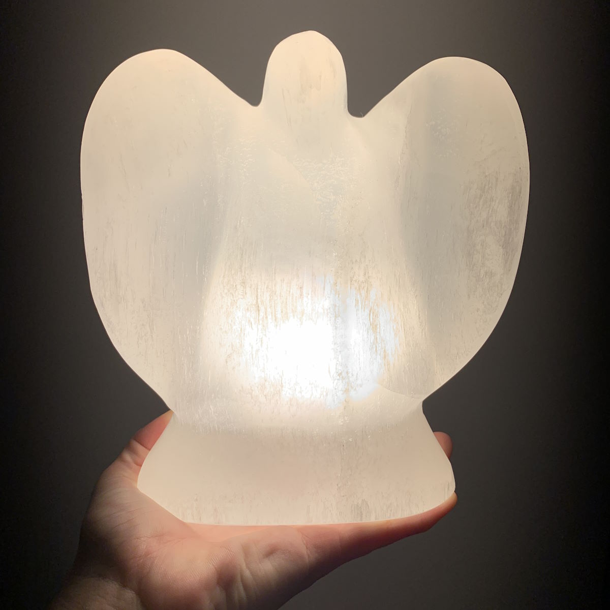 Selenit Engel Lampe LED 16cm