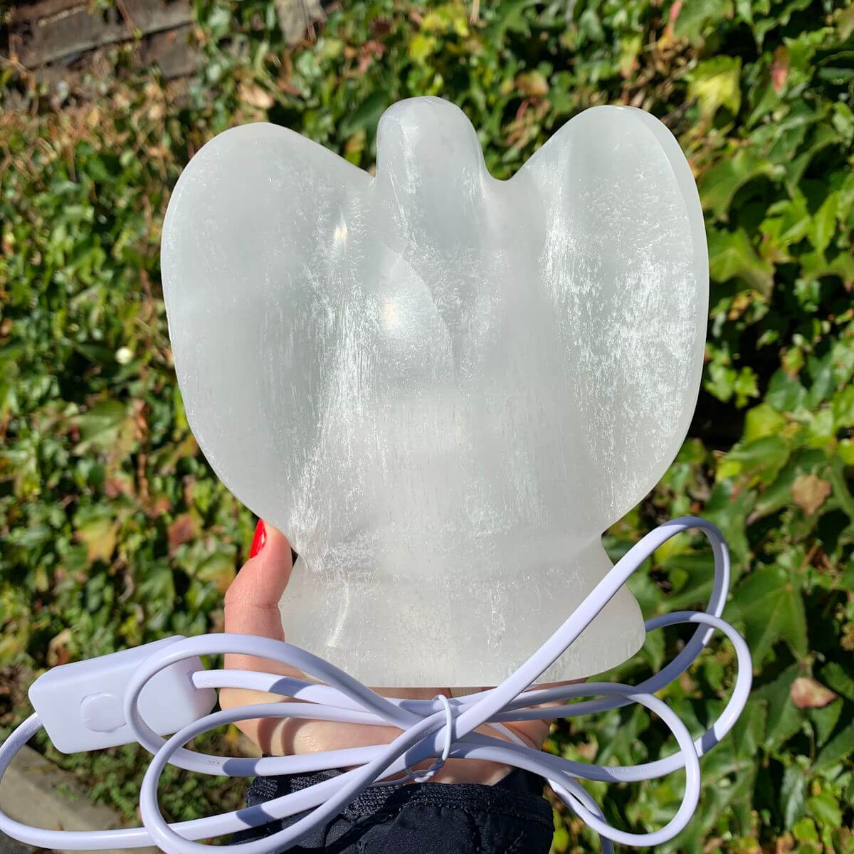 Selenit Engel Lampe LED 16cm