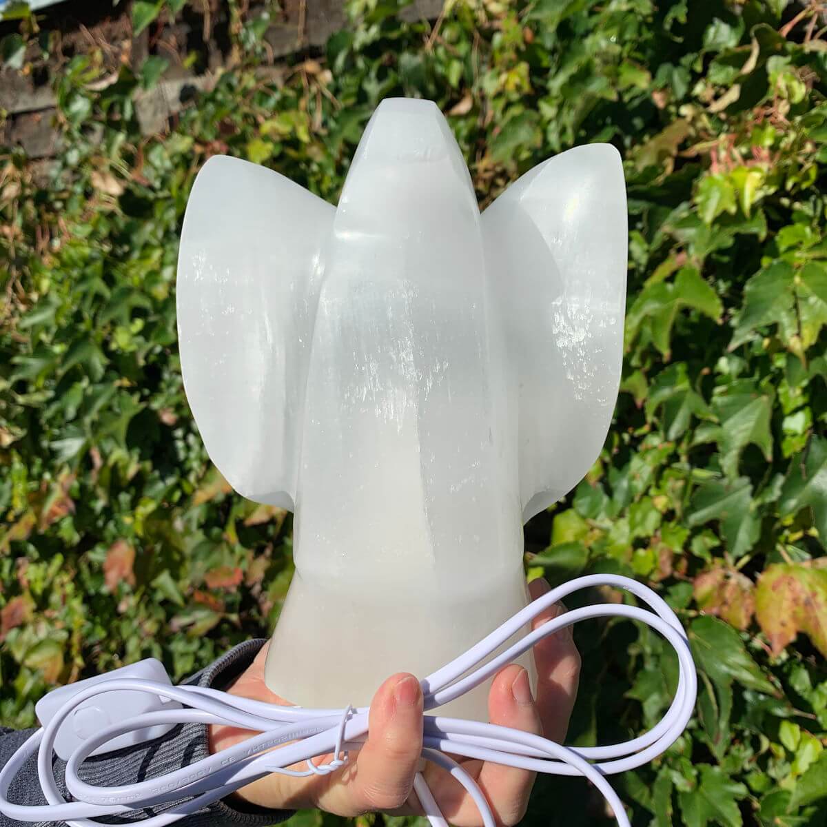 Selenit Engel Lampe LED 20cm