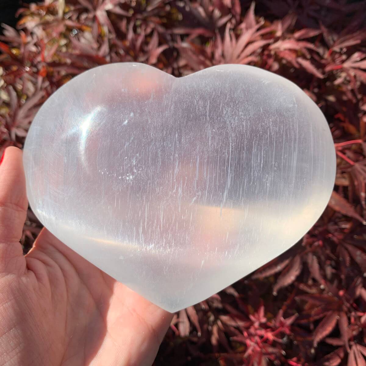 Selenit Herz von Steinwelten 