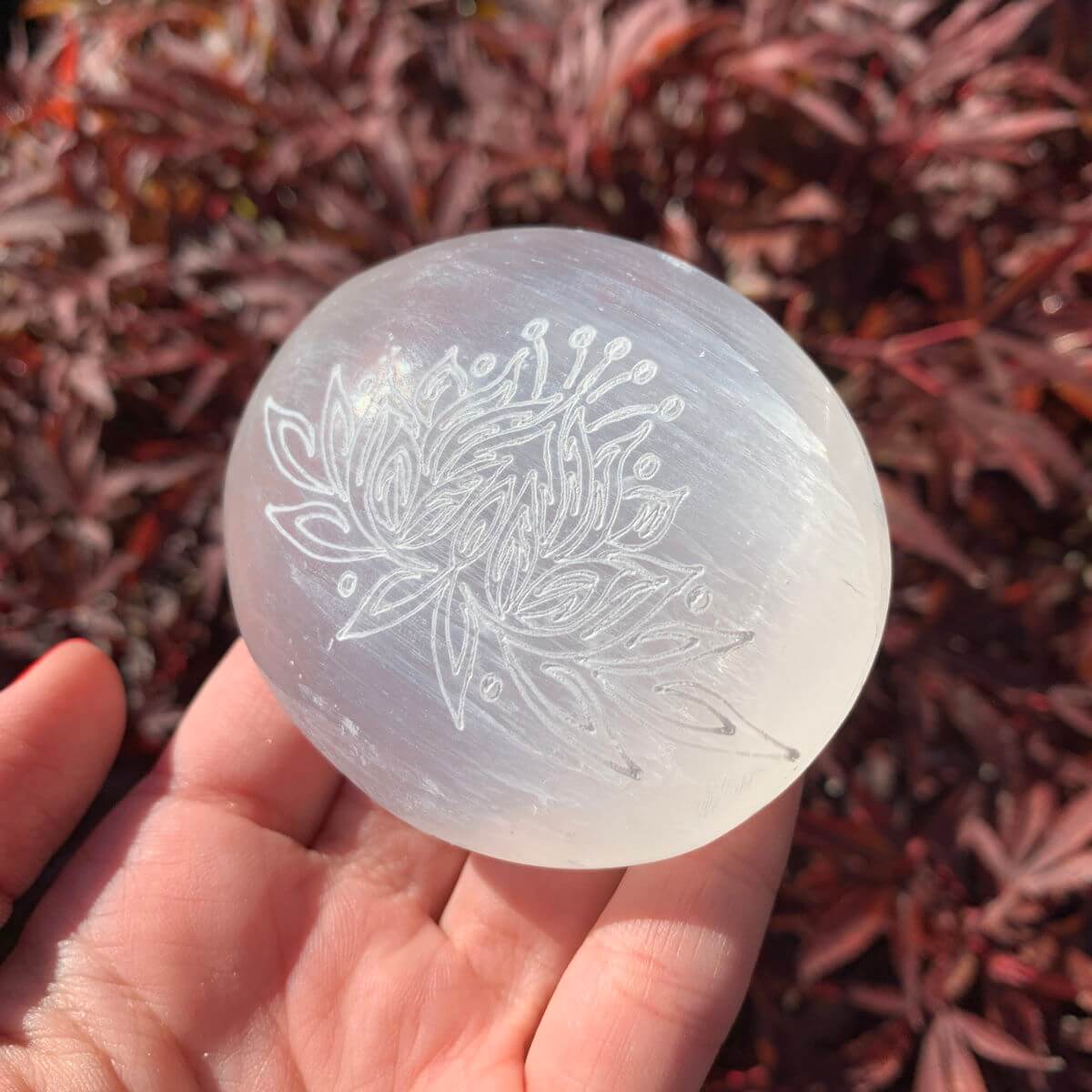 Seifenstein aus Selenit von Steinwelten 