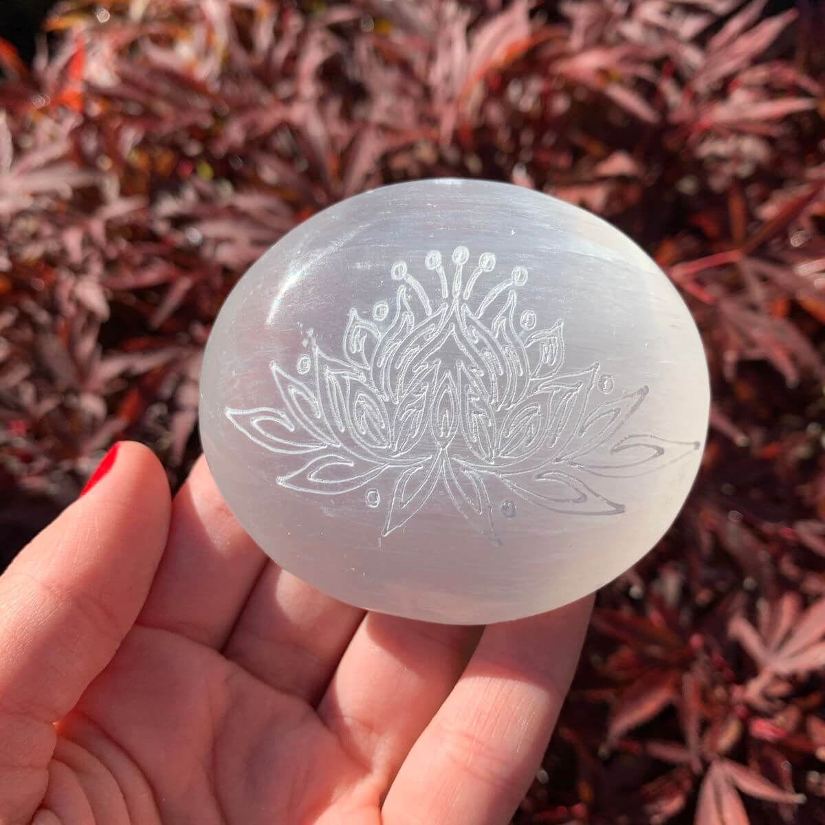 Seifenstein aus Selenit von Steinwelten 