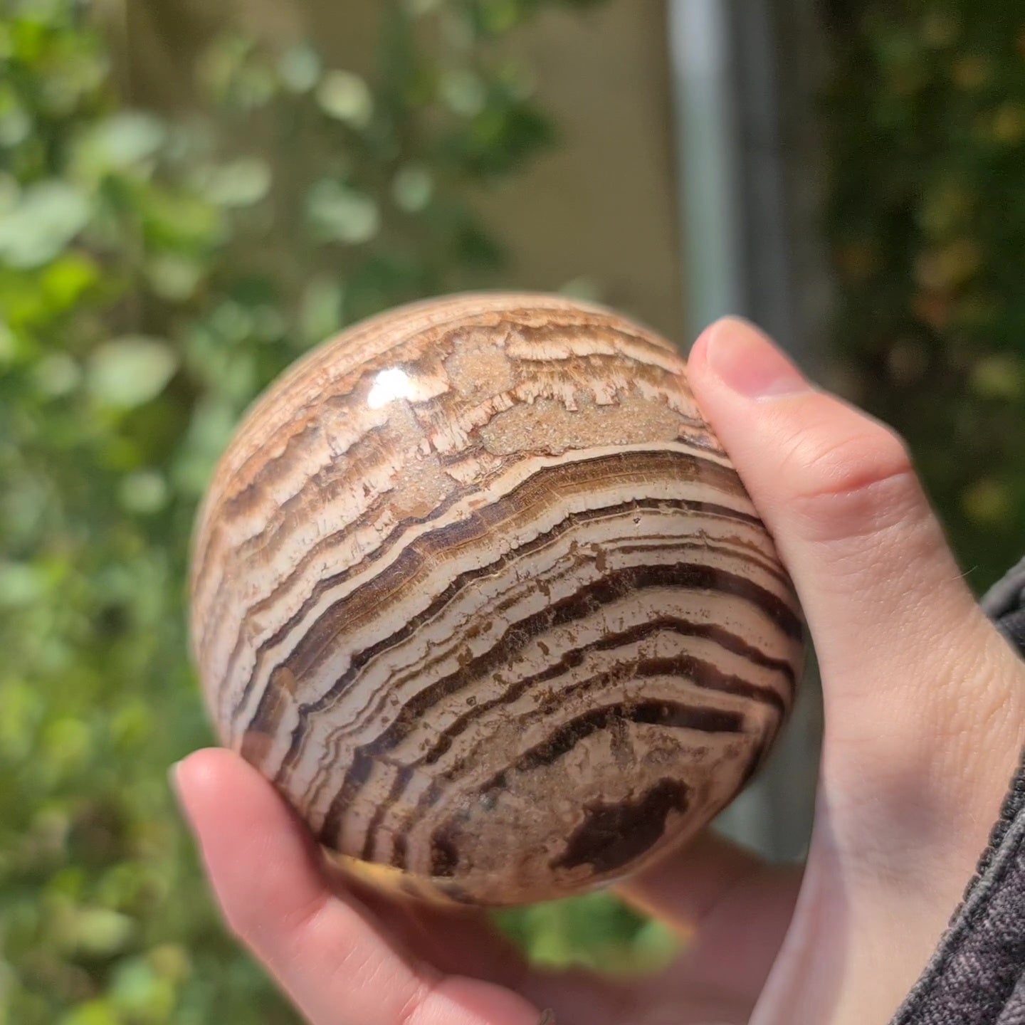 Stein-Kugel-Aragonit-Calcit