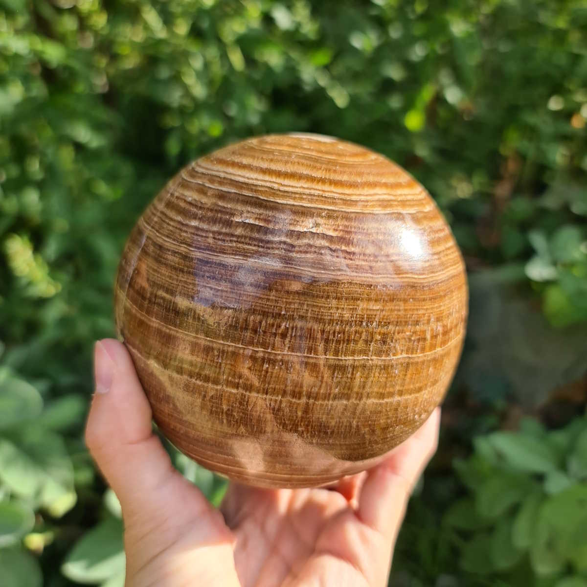 Edelsteinkugel aus Aragonit Calcit 