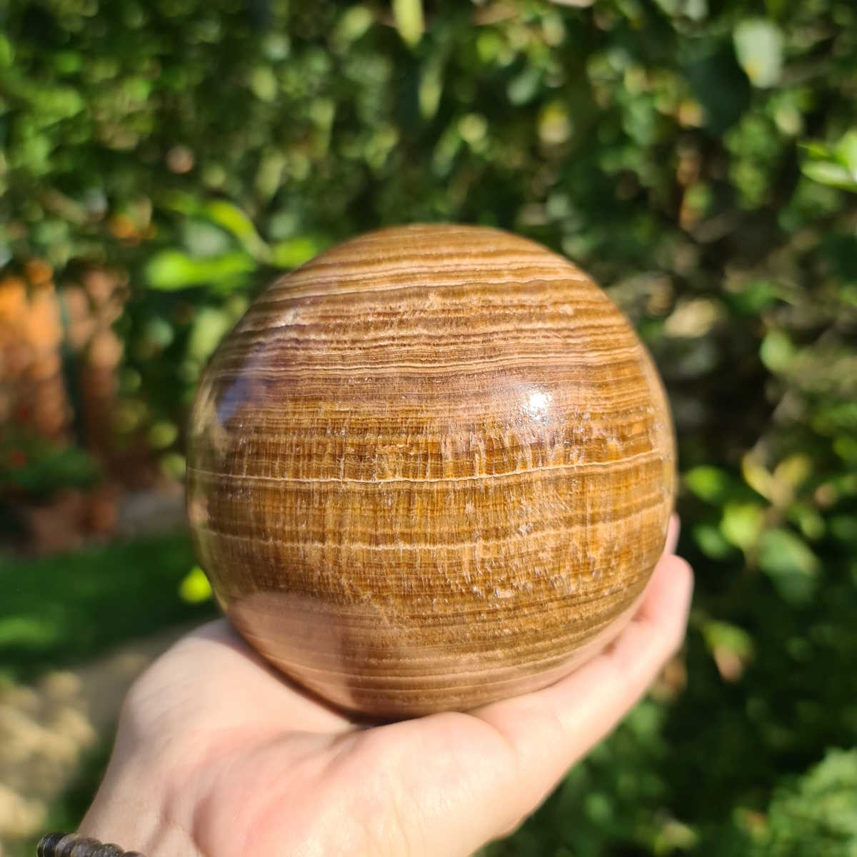 Edelsteinkugel aus Aragonit Calcit 