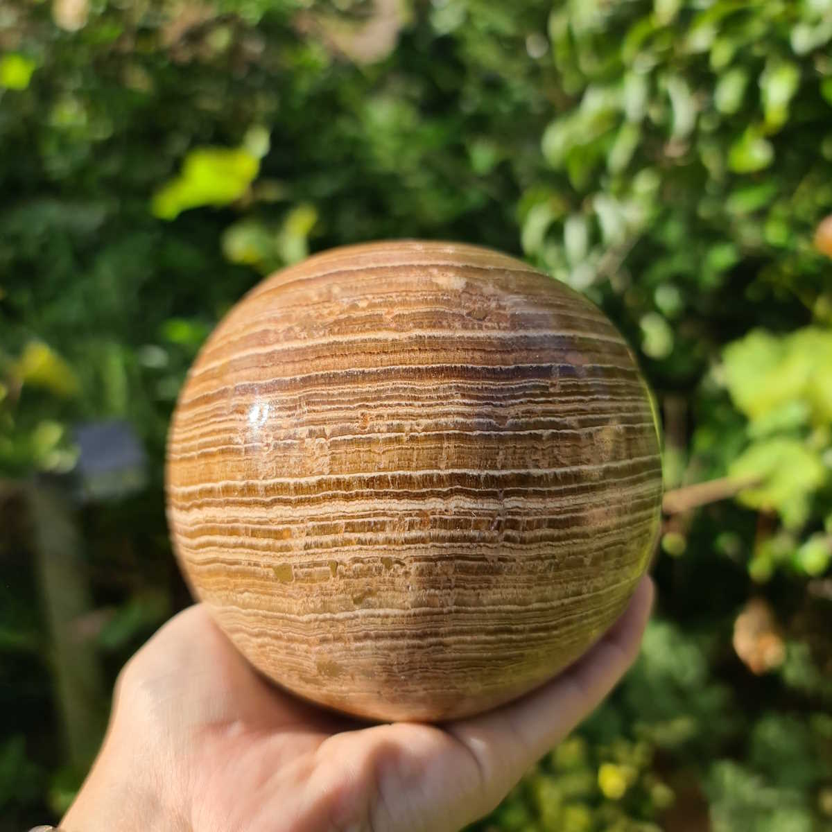 Aragonit Calcit gebänderte Steinkugel