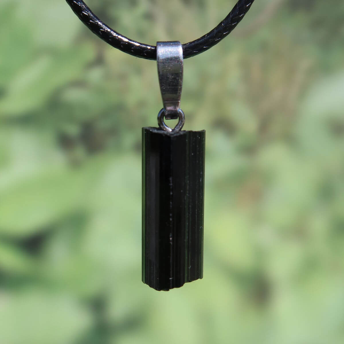 Turmalin Schörl - Turmalin schwarz Anhänger 23mm - Schutz und Abgrenzung - UNIKAT Nr. 5