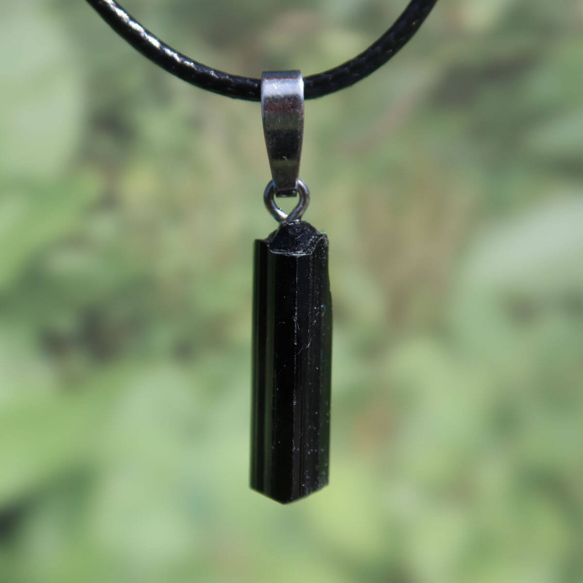 Turmalin Schörl - Turmalin schwarz Anhänger 24mm - Schutz und Abgrenzung - UNIKAT Nr. 6