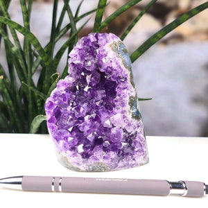 Uruguay Amethyst Mini Geode - 11x8x8cm - Harmonie und Entspannung – extra dunkler Qualität - NR 52