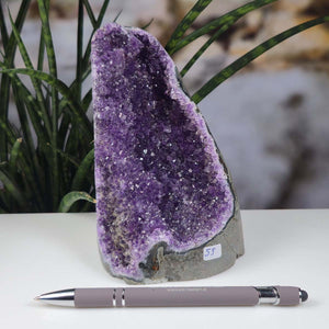 Uruguay Amethyst Mini Geode - 15x10x11cm - Harmonie und Entspannung – extra dunkler Qualität - NR 59, lila Kristalle.