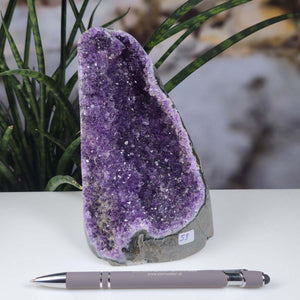 Uruguay Amethyst Mini Geode - 15x10x11cm - Harmonie und Entspannung – extra dunkler Qualität - NR 59 mit intensivem lila Farbton.