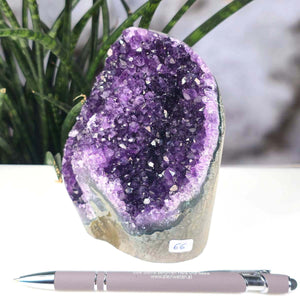 Uruguay Amethyst Mini Geode - 12x11x9cm - extra dunkler Qualität mit intensiver lila Farbe, Harmonie und Entspannung – NR 66