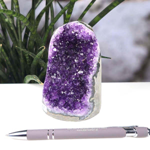 Uruguay Amethyst Mini Geode - 11x7x7cm - Harmonie und Entspannung – extra dunkler Qualität - NR 68