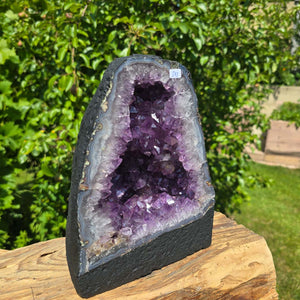 Amethyst Druse – Geode - 23x18x12cm und 5,4kg – Steinwelten OG - Nr. 313, ideal for unique home and office decor, with meditation benefits.
