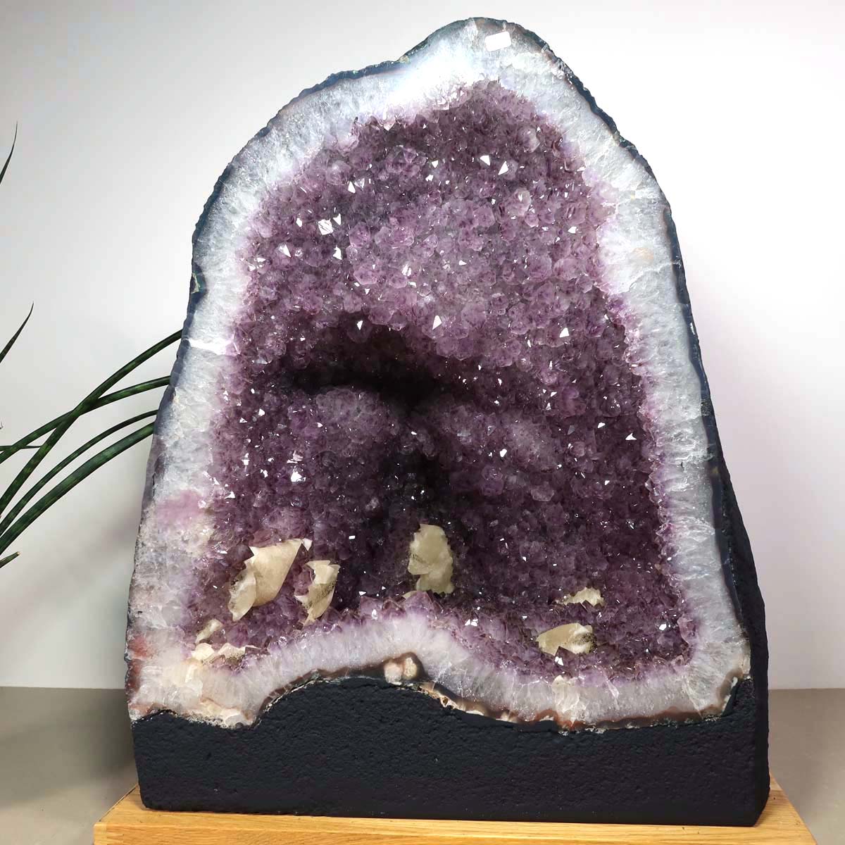 Amethyst Druse – Geode - 37x45x28cm und 40,6kg – Steinwelten OG - Nr. 490, ideal for stylish interiors and therapy rooms.