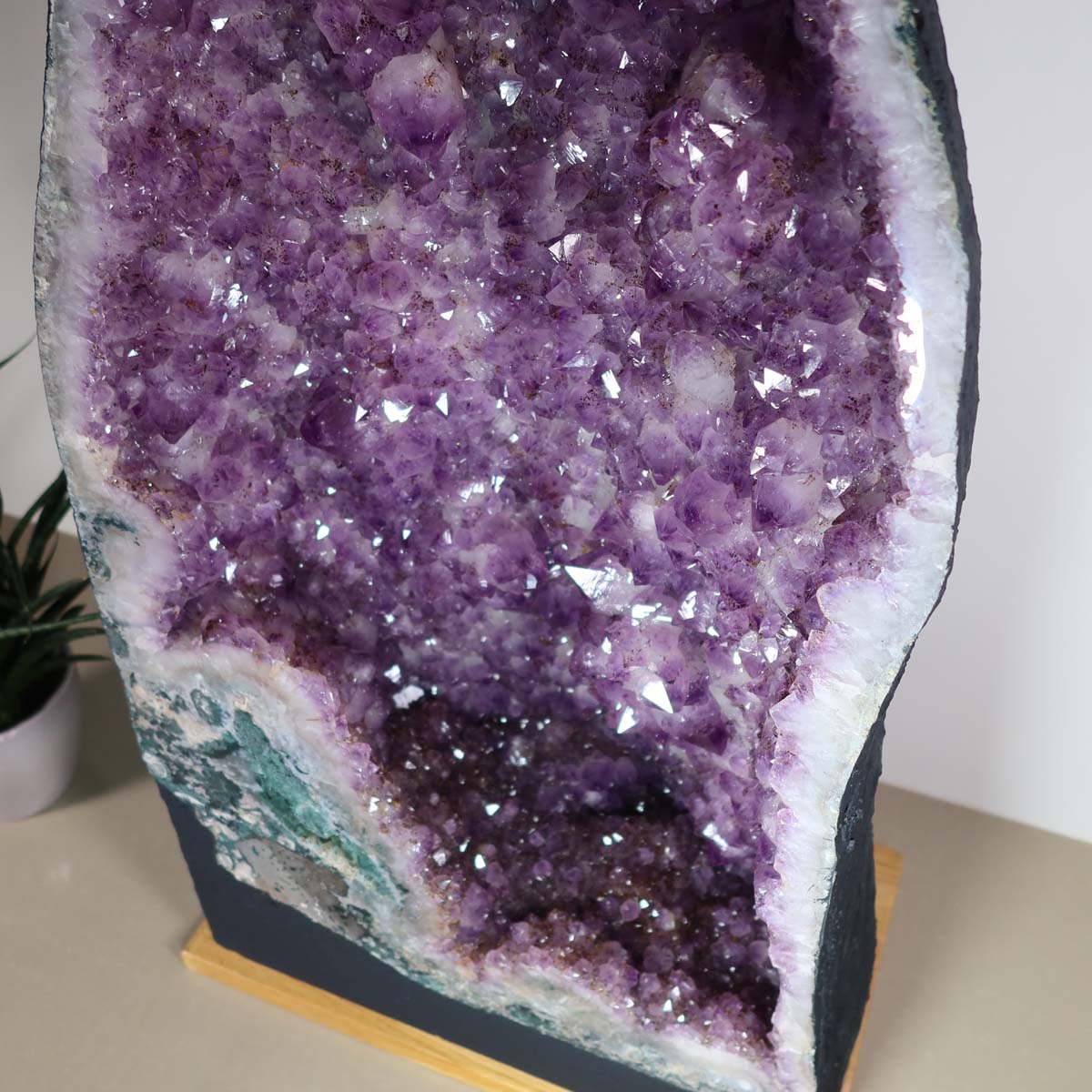 Amethyst Druse – Geode - 38x80x24cm und 69,4kg – Steinwelten OG - Nr. 458, unique decor for stylish spaces, enhances interior design