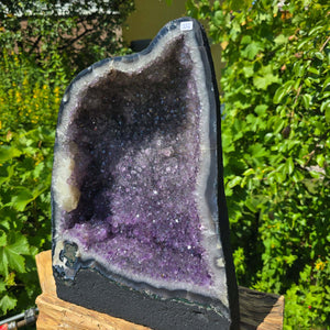Amethyst Druse – Geode - 40x27x18cm und 17kg – Steinwelten OG - Nr. 332, unique crystal decor for elegant spaces