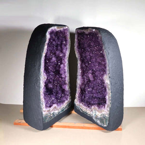 Amethystdrusen Paar 1A - 121kg - 35x64x29cm - Harmonie und Entspannung - UNIKAT 460, Steinwelten, Raumharmonie, Meditation