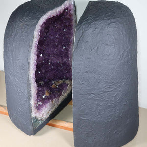 Amethystdrusen Paar 1A - 123kg - 39cm - Harmonie und Entspannung - UNIKAT 449, ideal for meditation and space energy transformation.