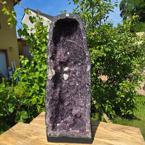 Amethystdrusen Paar 1A - 66kg - Höhe 67cm - Harmonie und Entspannung - UNIKAT 101, spiritueller Amethyst zur Raumklärung