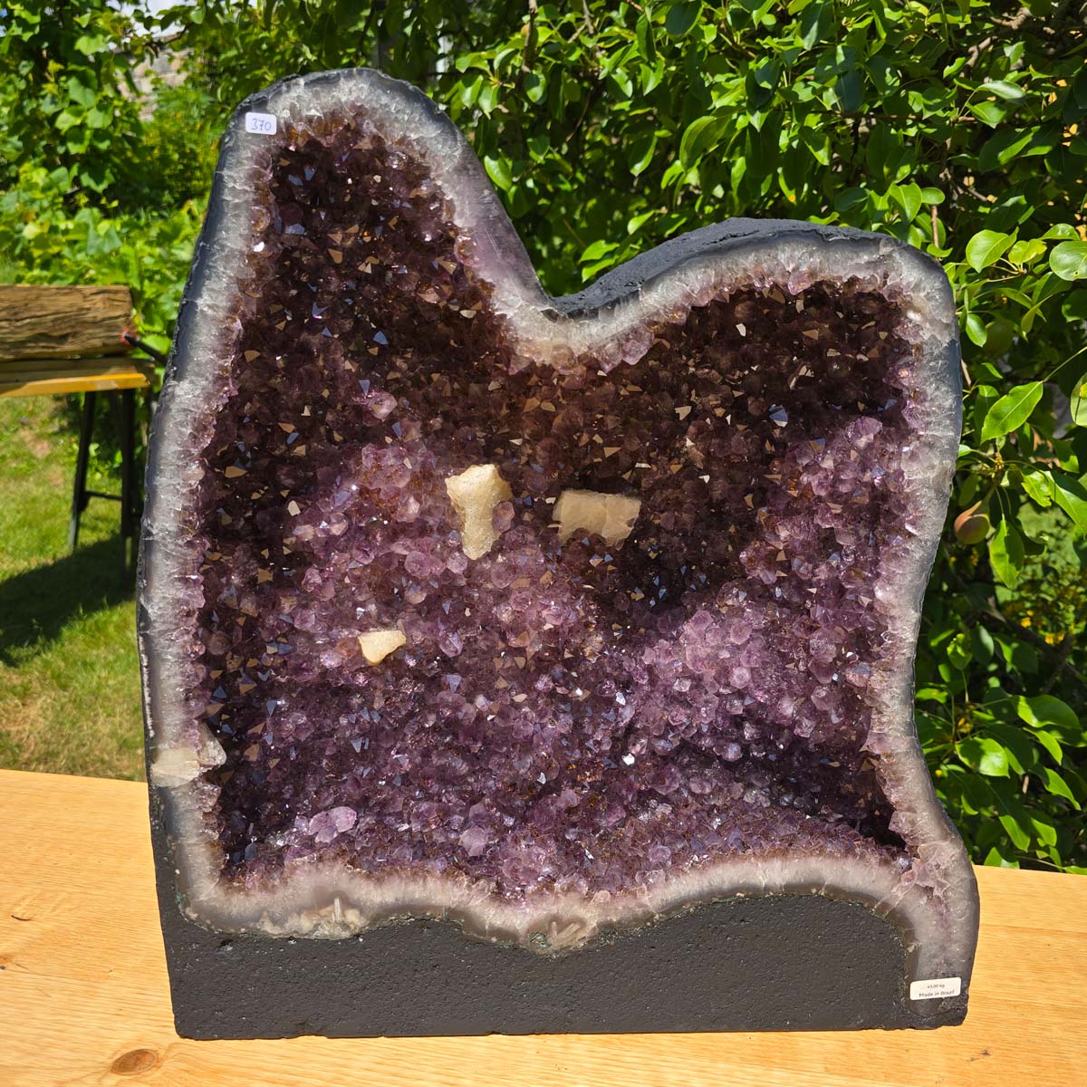 Amethystdrusen Paar 1A - 89kg - Höhe 51cm - Harmonie und Entspannung - UNIKAT 370, ideal zur Meditation und Raumenergieklärung