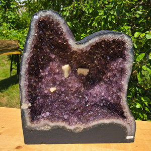 Amethystdrusen Paar 1A - 89kg - Höhe 51cm - Harmonie und Entspannung - UNIKAT 370, ideal zur Meditation und Raumenergieklärung