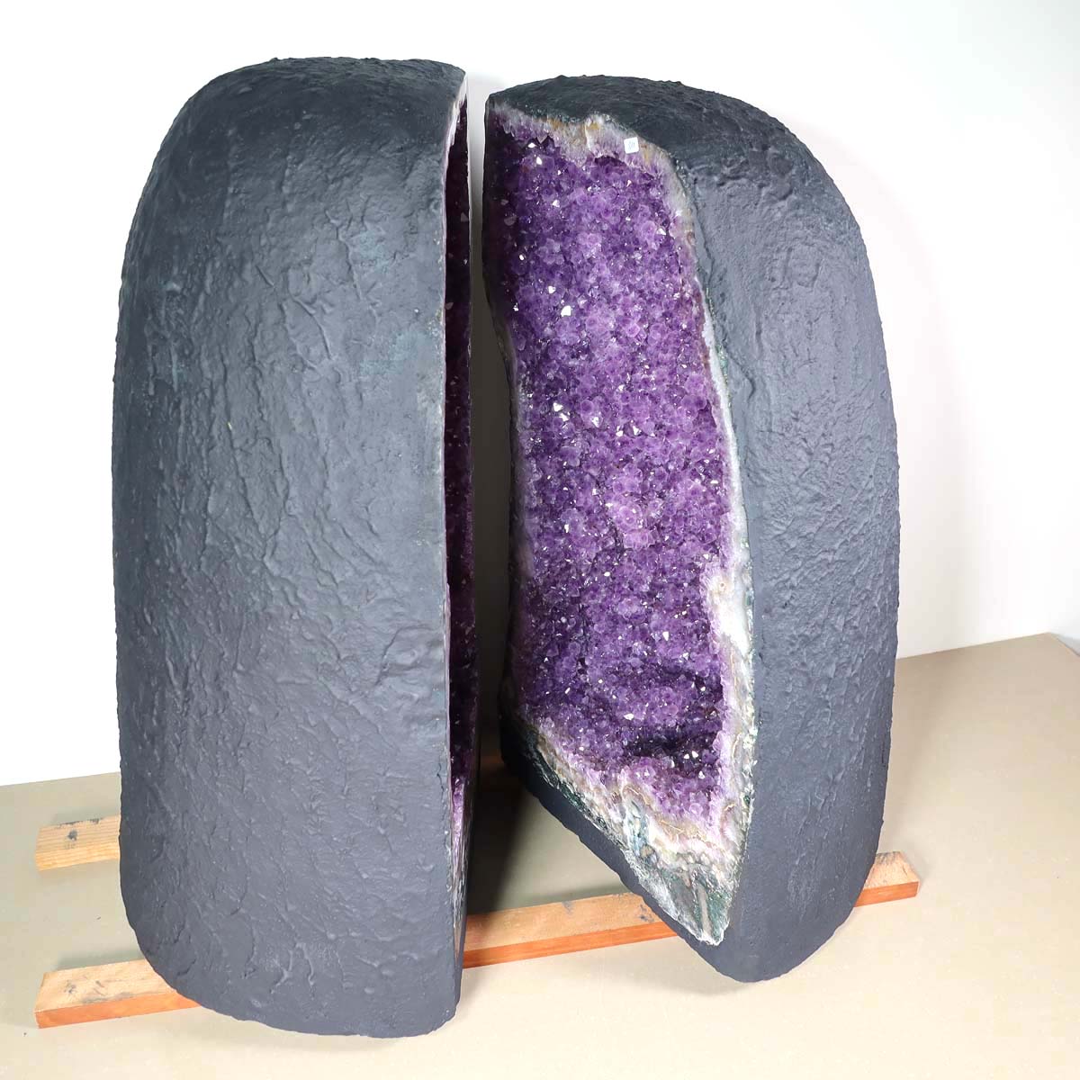 Amethystdrusen Paar 1A - 121kg - 35x64x29cm - Harmonie und Entspannung - UNIKAT 460 for peace and meditation