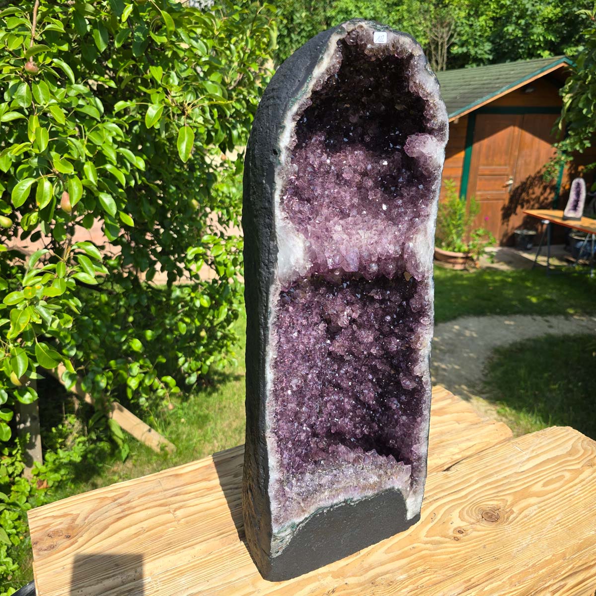 Amethystdrusen Paar 1A - 50kg - Höhe 56cm - Harmonie und Entspannung - UNIKAT 116, ideal for meditation and space energy transformation.